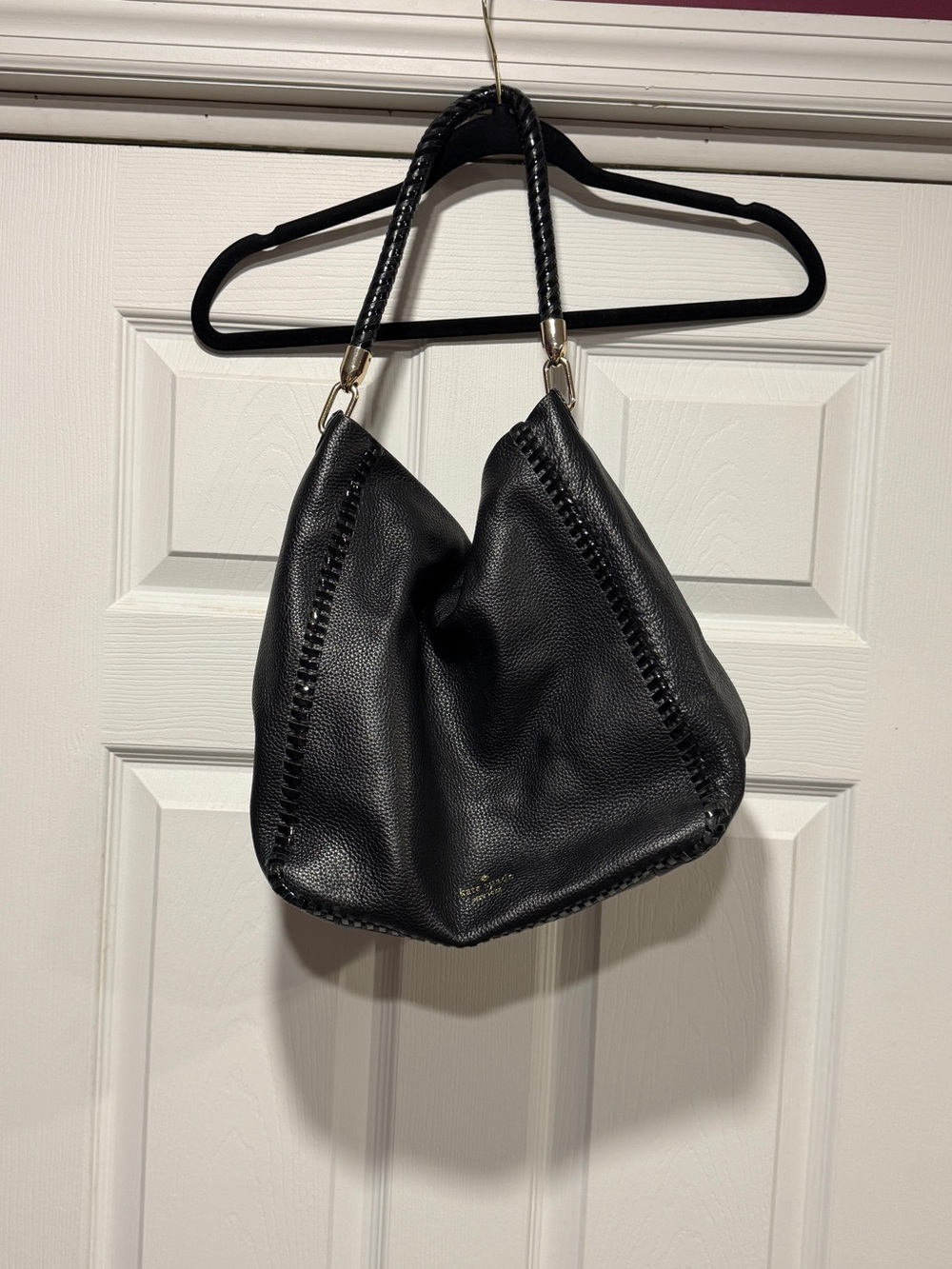 Kate Spade Black Leather Hobo Bag